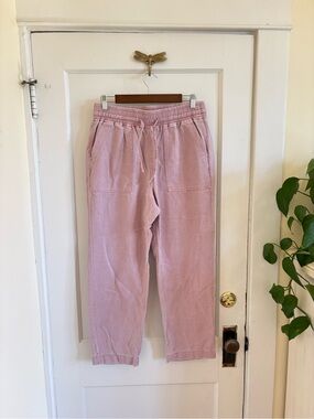 Dunnes Stores Women’s‎ Rose Lyocell Cotton Drawstring Ankle Pants Medium